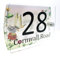 CS Printing Flowers and Butterflies Personalised House Number Plaque Glass Effect Acrylic Sign Door Plate Wall Display 2 Part Branded Acrylic (Flowers & Butterflies)