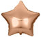 Kopper-24 Folienballon Stern 45 cm Luftballon Hochzeit Helium Ballon 18 Zoll Heliumballon Star Sternenballon XL Geburtsatag Party Deko Dekoration bunt JGA Folie Sterne (Rosegold)