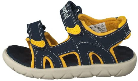 Timberland Perkins Row-2-strap, Sandales Bout ouvert mixte enfant, Bleu (Black Iris Xu0), 23 EU
