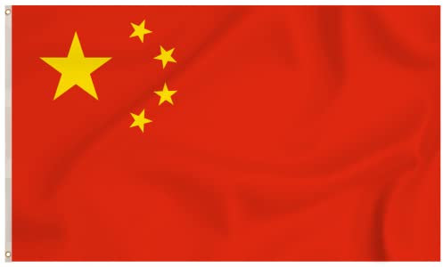 Storm&Lighthouse Bandiera della Cina Bandiera Cinese Bandiera Asiatica 1,5 m x 0,9 m con occhielli