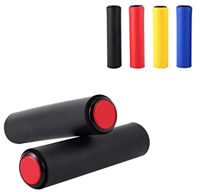 Fahrradgriffe, Super Leicht Lenker Griff Anti-rutsch STO?fest Silica Gel Grip Mit Endstopfen F¨¹r Fahrrad, 1 para
