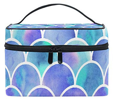 Bigjoke Make-up-Tasche, Regenbogen-Waage, tragbar, Reise-Etui, großer Druck, Kosmetiktasche, Organizer, Fächer für Mädchen und Frauen