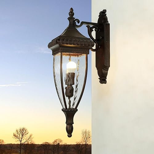 Licht-Erlebnisse Außenleuchte Laterne LUCRETIA antikes Design in Bronze IP44 Aussen Lampe Hof Balkon Eingang