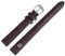 MARBURGER Uhrenarmband 12mm Leder Braun Silber Alligator Prägung Mit Naht - Montage Set 5281231000120
