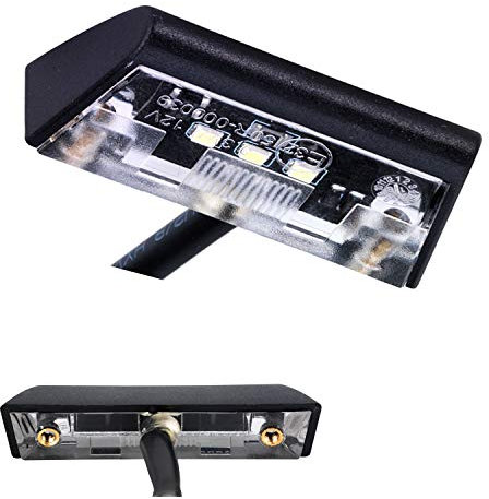 Mini LED Kennzeichenleuchte schwarz universal Motorrad Auto Quad Anhänger 12V e-geprüft 12V