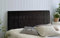 RIO Padded Lined Divan Bed Headboard | Chenille Fabric Headboards for 4ft6 Double Size Bed | Elegant design with wooden material headboards for beds (Black, 4ft6 Double Height-20inch)