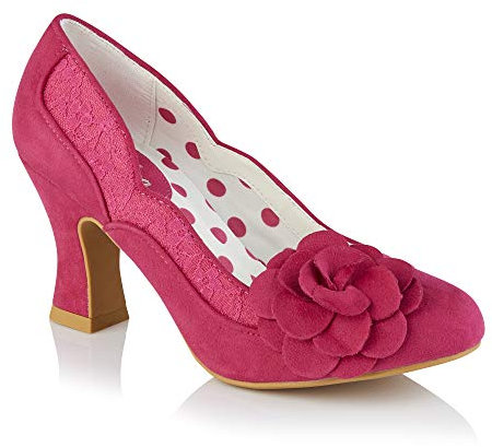 Ruby Shoo Women's Fuchsia Chrissie Mid Heel Court Shoes UK 3