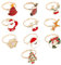 NUOBESTY 10 Stück Weihnachtsringe Emaille Santa Tree Strumpf Rentier Schneeflocke Kranz Ring für Goody Bag Füller Geschenke Urlaub Party Gunst Liefert Zufälligen Stil