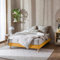 Cache-sommier 160x200 Jaune – 100% Coton Jersey Extensible – Doux, Résistant, Facile à Installer – Oeko-TEX – pour sommier de 15 à 30 cm
