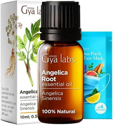 Gya Labs Angelica Root Essential Oil Diffuser - Angelica ätherisches Öl für die Haut - Angelica Öl ätherisches Öl für Haar, DIY, Kerzen & Massage - Earthy & Herbaceous Scent - 100% Natural (10ml)