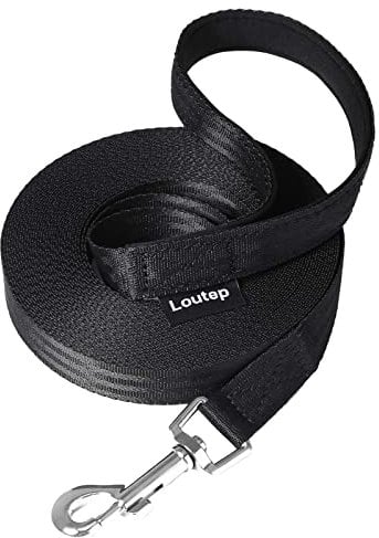 Loutep Training Lead for Dogs 3m 5m 10m 15m 20m 25m 30m Strong Nylon Rope Extra Long Line Dog Lead Leash with Padded Handle for Large Medium Small Puppy Recall Pet Walking Obedience Outdoor Play