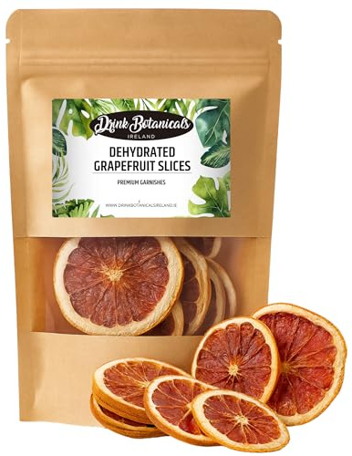 Dehydrated Dried Grapefruit Slices Wheels | 100% Natural | Approx 12+ Servings | Dried Grapefruit For Garnishing Cocktails, Cake Decoration, Baking, Fruit, Tea, Wreaths | Gluten Free | 40 Grams,1.41Oz