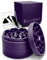 COLORWAY® Keramik Grinder Set | Crusher Ø 63mm 4-Teilig | Haftfrei mit SafeSeal-Technologie | Kräutermühle mit Zubehör | inkl. Reinigungs-Set (Dark Grape)