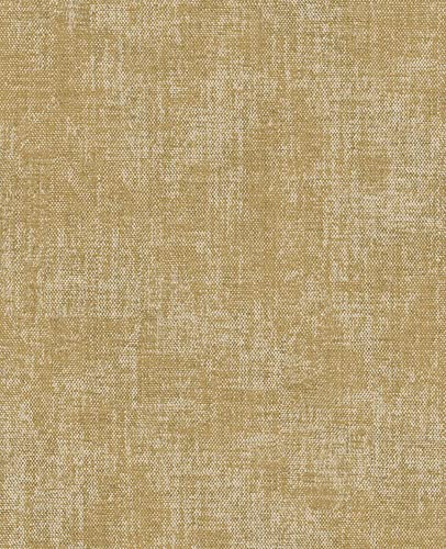 Superfresco Easy Papier Peint intissé Effet Tissu Zara 1005 x 52cm Ocre | Revêtement Mural, Tapisserie | Ambiance Facile à Poser et à Enlever