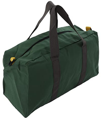 Large Capacity Wide Mouth Canvas Portable Tool Bag, Handheld Tool Bag with Extra Long Zipper, Storage Tote, Suitable for Electrician, Plumbing, Gardening, Hvac, Etc.(20 inches)
