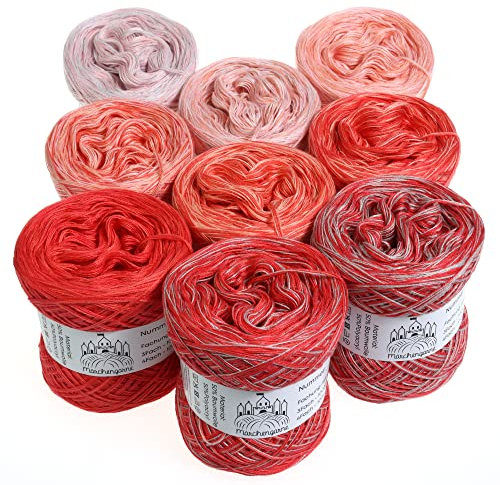 Farbverlaufsgarn Bobbel Candy Box 4Fädig Pfirsichsorbet Mini Box - Gesamt 1140m/300g - 4Fach