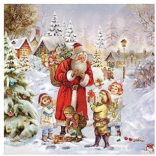 Serviette Zeit für Bescherung, 20 Stück