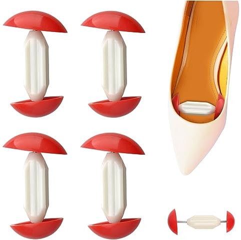 HENGBIRD 4 PCS Shoe Stretcher, Adjustable Shoe Stretchers for Men & Women, Red Shoe Stretchers Shaper Expander, Width Extender - Mini Shoe Trees for Perfect Fit and Comfort