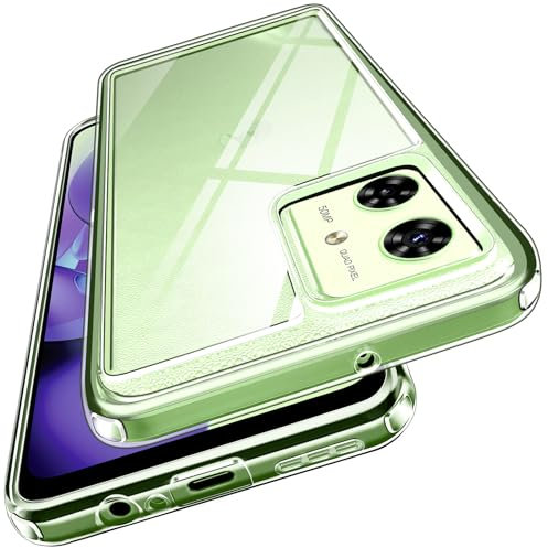 ivoler Anti-Amarillo Clara Funda para Motorola Moto G54 5G / Moto G64 5G, [Protección Militar] Carcasa Bumper Teléfono Antigolpes Transparente Anti-arañazos Silicona PC Duro Case
