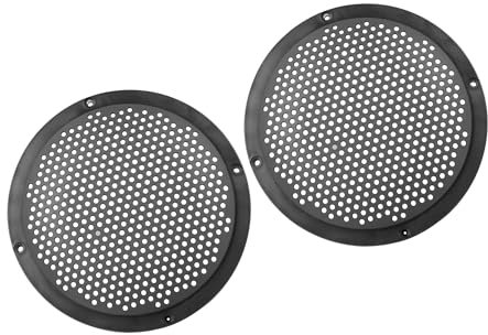 Partuto 2 Pcs 6 Universal Speaker Cover Mesh Subwoofer Grill - Plastic Black