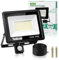 Tailcas Faretto Led da Esterno con Sensore di Movimento, IP66 Impermeabile Faro 9000LM, 144 Leds 6500K Bianca Fredda -Luce a Led da Interno ed Esterno per Garage Cortile Giardino (100 Watt)
