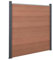 vidaXL Zaunelement Set, Rostfrei Gartenzaun Set mit 9 Zaunbrett 2 Pfosten, Sichtschutzzaun mit doppelseitigem Design, Zaun Komplettset, Braun 180x186cm WPC