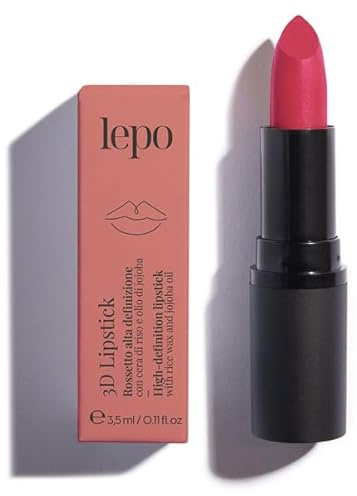LEPO | 3D Lipstick Lippenstift mit hoher Definition Nr. 109 Maranto, mit Reiswachs und Jojobaöl, intensive Farbe und feuchtigkeitsspendende Wirkung, perfekt für dreidimensionale Lippen