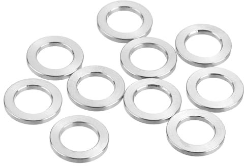 QUARKZMAN 10Stk M8 Titan Flache Unterlegscheibe Metrische Flache Unterlegscheibe für Schraube Bolzen Mutter Motor Wartung Silber