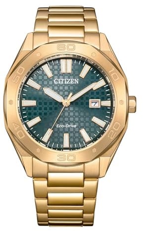 Citizen Herren-Armbanduhr aus Edelstahl, analog, mehrfarbiges Zifferblatt, Bm7633-81X, Armbandfarbe: Rotgold, Mehrfarbig., Klassisch