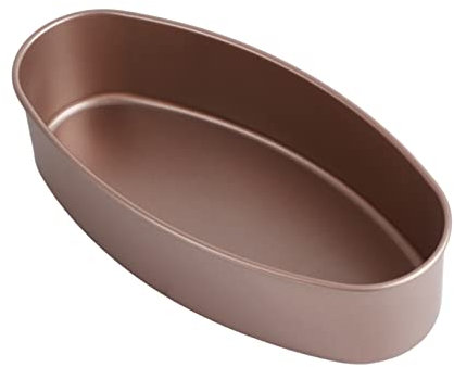 Lybunair Gold Oval Baking Pan, NonStick Cheese Cake Maker Pan for Oven and Instant Pot Creations