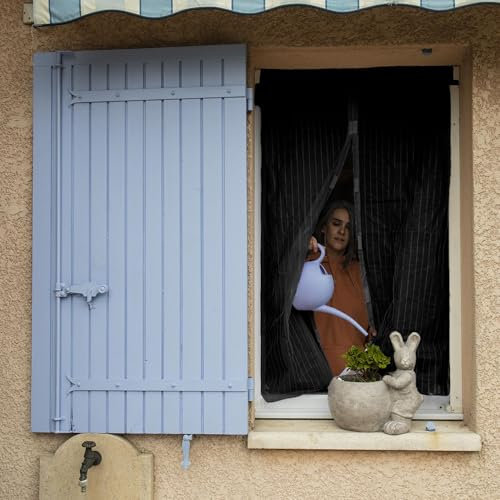 WERKA PRO Moustiquaire aimantée Noire pour fenêtre 130 x 160 cm