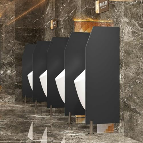 CHBGLNTY Urinal-Schallwand, Urinalbrett, Urinal-Trennwand mit Edelstahlbeschlägen, Urinal-Bildschirm, Wandtrennwand, öffentliche Toiletten-Trennwand, Urinal-Sichtschutz für Büro/Supermarkt/Einkaufsze