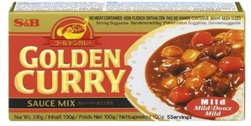 Mild - Golden Curry - Sauce au Curry Douce - Parfaite pour Vos Plats Asiatiques - Compatible avec S&B - 92g