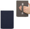 kwmobile Coque Compatible avec Pocketbook InkPad 4 / Color 3 / Color 2 Coque - Étui à Rabat Magnétique pour Liseuse eReader en Toile avec Sangle - Bleu foncé