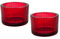 Bliceon 2 portavelas de cristal para bodas, cenas y decoración del hogar, centro de mesa rojo para mesa