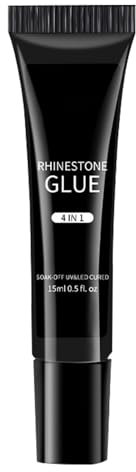 Festes Nagelklebergel, 15 ml starker Nagelkleber zum Aufdrücken von Nägeln, Weiches Gel, UV-Licht-Gel-Kleber für gebrochene Nägel, Strasssteine, kleine Nageldekorationen, Perle