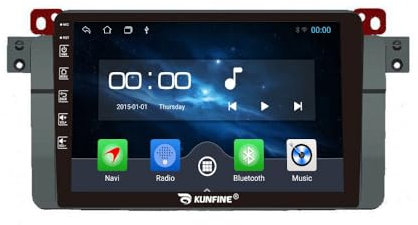 Quad Core 4G+64G Car CarPlay Android Auto 9 IPS Display Navigation Stereoanlage Touchscreen Haupteinheit Pad Tablet Rückfahrkamera GPS Radio Media Player für BMW E46 M3 1998-2006