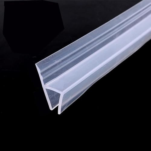 200cm H Shape Duschtürdichtung,Duschkabinen Dichtung,Gummi Ersatzdichtung Wasserabweiser Dusche für 6/8/10/12 mm Glasdicke (H-8MM)