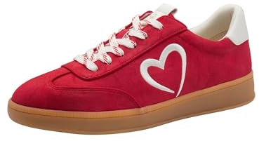 Marco Tozzi Damen Sneaker weiches Feel Me Wechselfußbett weiches Innenfutter Modisch, rot (Cherry), 39 EU