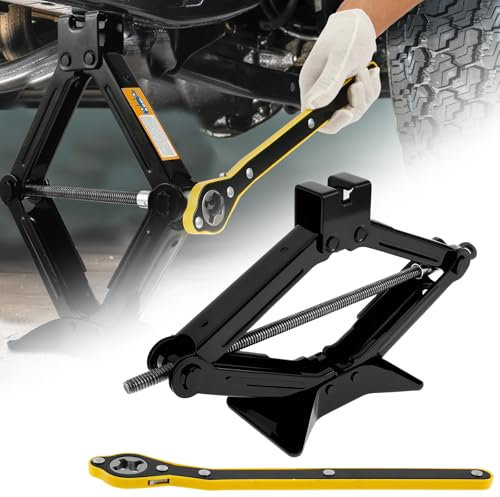 Wagenheber 2.5T/2500kg kann -30 °C - 80 °C Ultra Zeit Arbeit Sicherheit Universelle Scherenwagenheber Stabil Doppelzylinderantrieb 30s Tragbarer Wagenheber Auto-Notfallset für Auto SUV MPV