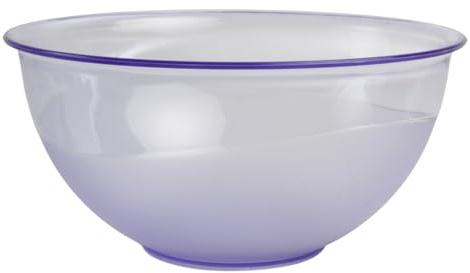 Large Plastic Bowl – BPA-Free, Food-Safe, Durable & Glossy – Ideal for Salads, Fruits, Vegetables, Parties, and Family Meals – Colorful Kitchen Serving Bowl (1, Purple)