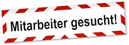 PantherPixel Magnetschild Mitarbeiter Gesucht Auto Jobs Recruiting Magnetfolie Wetterfest Magnetisch 60 x 16 cm Standard