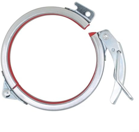 Alanmoship Galvanized Steel Pipe Clamp 80-300mm Quick Release Round Duct and Hose Clamp for HVAC Systems, Industrial Piping, Storage Containers(160mm)