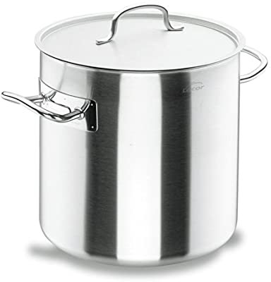 LACOR - 50150 - Olla Alta Acero Inoxidable, Incluye Tapa, Apta para todo tipo de Cocinas, Acabado Mate, Capacidad: 98 L, Altura: 50 cm, Diámetro: 50 cm, Plata