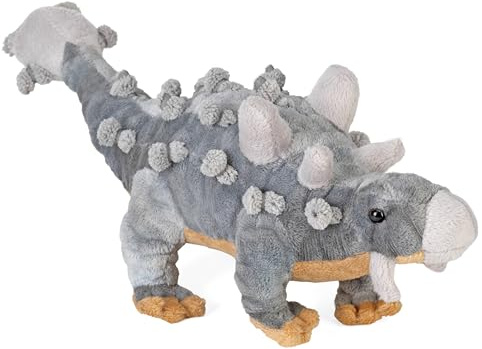 Wild Republic Dinosaur Mini Ankylosaurus, Dinosaurier, Mädchen und Jungs Geschenk, Schmusetier für Babys, Nachhaltiges Kuscheltier mit Einer Füllung aus recycelten Wasserflaschen, 25 cm