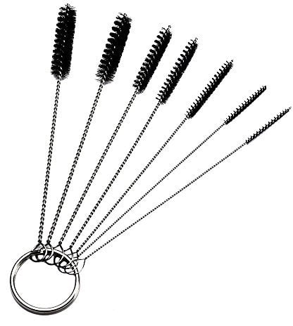 Milchschlauchbürste Reinigungsbürste Set Schlauchbürste Rohrbürsten Nylon Schlauchbürste 108 mm für Reagenzgläser, Espresso Machines, Trinken Strohhalme, Tastaturen, 7 Stück