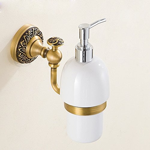 HomeLava Antik Messing Seifenspender Wandmontage Seifenhalter