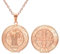 FaithHeart Edelstahl Halskette Anhänger vergoldet Saint Benedict Medaille rund Keepsake Medaillon Öffnend Dose Unisex-Halskette Jünger Schnuck 18K karat Gold Plated