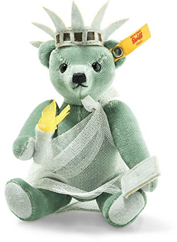 Steiff 026874 Great Escapes New York Teddybär in Geschenkbox 15 cm grün 5-Fach gegliedert