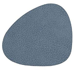 Lind DNA Glasuntersetzer Curve Recyceltes Leder Hippo Hellblau, Maße: 11cm x 13cm, 981151